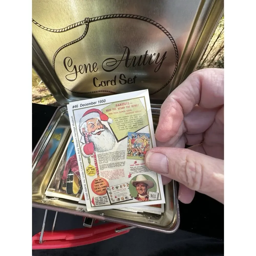 Gene Autry Limited Edition 100 Comic Trading Cards Miniature Metal Lunch Box A19